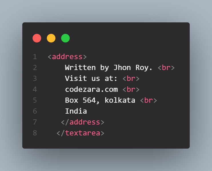 address